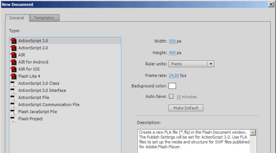 Создание флеш игр. Как создать новый файл (документ) во Flash CS6 Вставка в блог