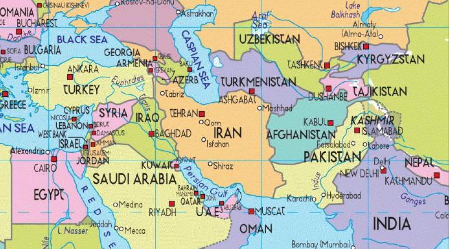 Перечень восточных стран. Страны Востока. Древний Восток. карт, которые объясняют Ближний Восток