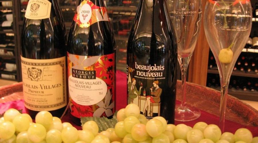 Când începe vânzarea lui Beaujolais Nouveau. Beaujolais Nouveau este o sărbătoare de vinuri tineri din Franța. Bursa de marketing de succes
