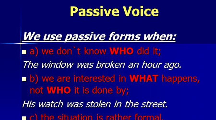 Презентация страдательный залог в английском языке. Презентация к уроку: 