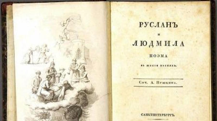 Citiți poezia Ruslan și Lyudmila un rezumat.  A. Pușkin